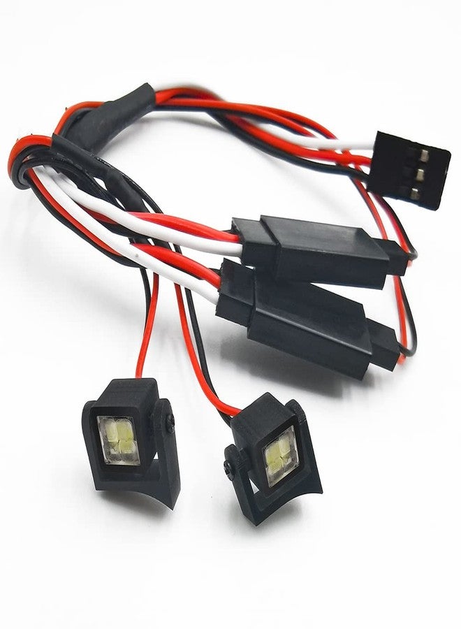 RCLIONS مصباح أمامي LED من RCLIONS، لون أبيض، مناسب لسيارات التحكم عن بعد من طراز Axial SCX24 AXI00005 AXI00002 بمقياس 1/24. - Image 1